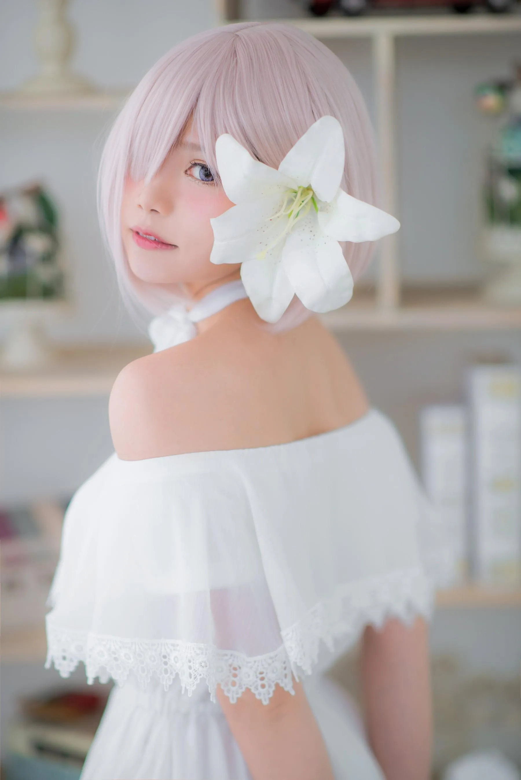 Miu只 – NO.05 Mashu White Dress [27P]插图3